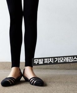 2+1 무발 피치 기모 레깅스 (one size) 블랙