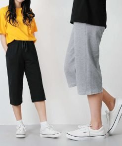 여자 7부 와이드 트레이닝 팬츠