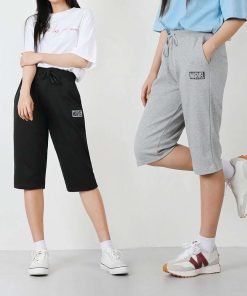 여자 7부 마블 트레이닝 반바지