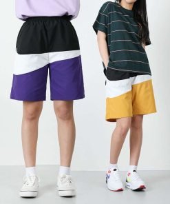 여자 5부 배색반바지 여름 반바지