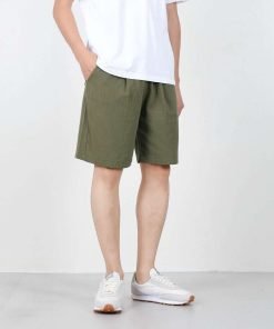 남자 린넨원턱쇼츠 심플한 린넨 여름반바지