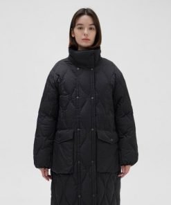 캐주얼 여성복 패딩 코트 블랙