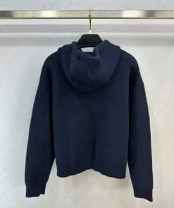 네이비 블루 캐시미어 후드 스웨터 남여 공용
