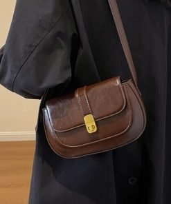 숙녀 미디엄 레트로 백 베이비 체인 숄더 크로스 바디 백