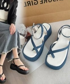 여성 캐주얼 두꺼운 굽 슬리퍼