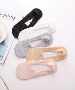 볼란트 논슬립 시스루 레이스 덧신 10켤레