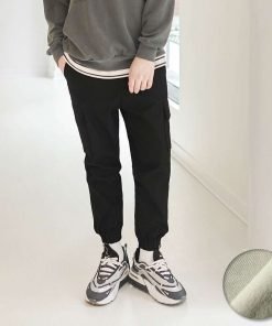 벤티브 기모남자 코튼건빵조거 밴딩 베이직 카고조거 팬츠