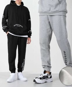 벤티브 기모남자 타투 레터링후드맨투맨 조거 트레이닝세트