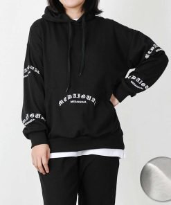 벤티브 기모여자 타투 레터링 후드맨투맨
