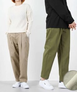 벤티브 기모여성 코튼 루즈 테이퍼드 밴딩 팬츠