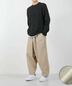 벤티브 기모남자 코튼벌룬팬츠 완전와이드 캐주얼 밴딩팬츠