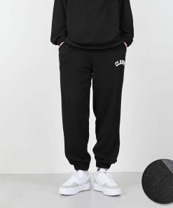 벤티브 기모여성 클래식조거 엠보싱 와이드 트레이닝 조거팬츠