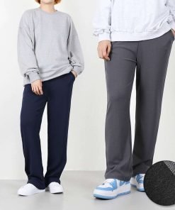 벤티브 기모여성 엠보싱세미와이드 트레이닝 팬츠